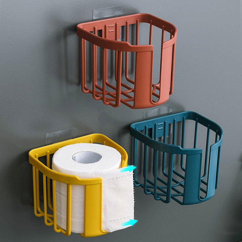 LiGo Punch-free Toilet Paper Storage Rack Toilet Tissue Box Household Hand Paper Roll Drawpaper for Toilet Wall-mounted