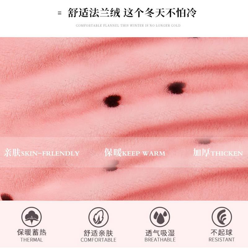 Pijamas de las mujeres Otoño e Invierno coral polar lindo engrosada estilo coreano franela caliente de dibujos animados más tamaño desgaste del hogar traje de invierno