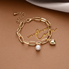 Small design advanced bracelet for beloved, accessory, light luxury style, high-quality style, wholesale