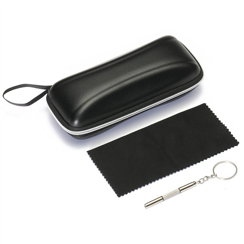 Glasses three-piece box fiber glasses bag fiber glasses cloth small screwdriver leather glasses case