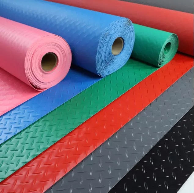 Spot 1.6mm workshop pvc flame retardant floor warehouse pvc herrings floor stair shower corridor plastic blanket