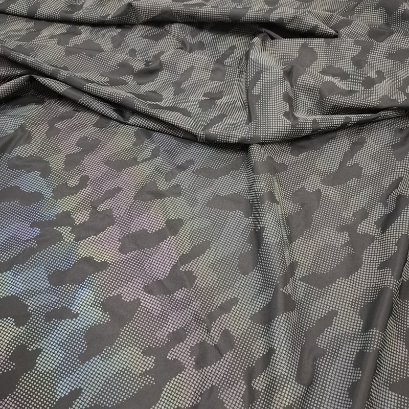 迷彩反光印花幻彩反光布背包七彩渐变色反光布炫彩反光材料贴潜水