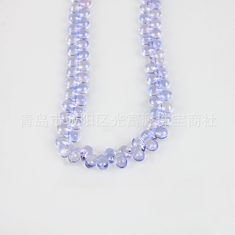 Glossy glass pendant drop-shaped