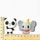 Large panda elephant telescopic buckle PVC flexible glue patch mobile phone shell decoration DIY jewelry accessories wholesale fixed