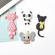 Large panda elephant telescopic buckle PVC flexible glue patch mobile phone shell decoration DIY jewelry accessories wholesale fixed