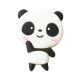 Large panda elephant telescopic buckle PVC flexible glue patch mobile phone shell decoration DIY jewelry accessories wholesale fixed