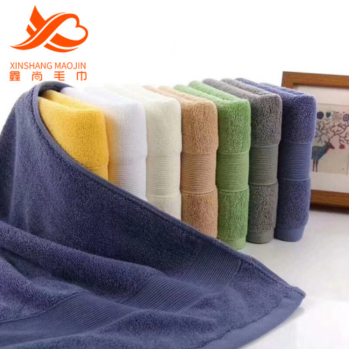 Xinshang towel factory wholesale thickened absorbent adult face washcloth plain cotton towel gift can be made with logo