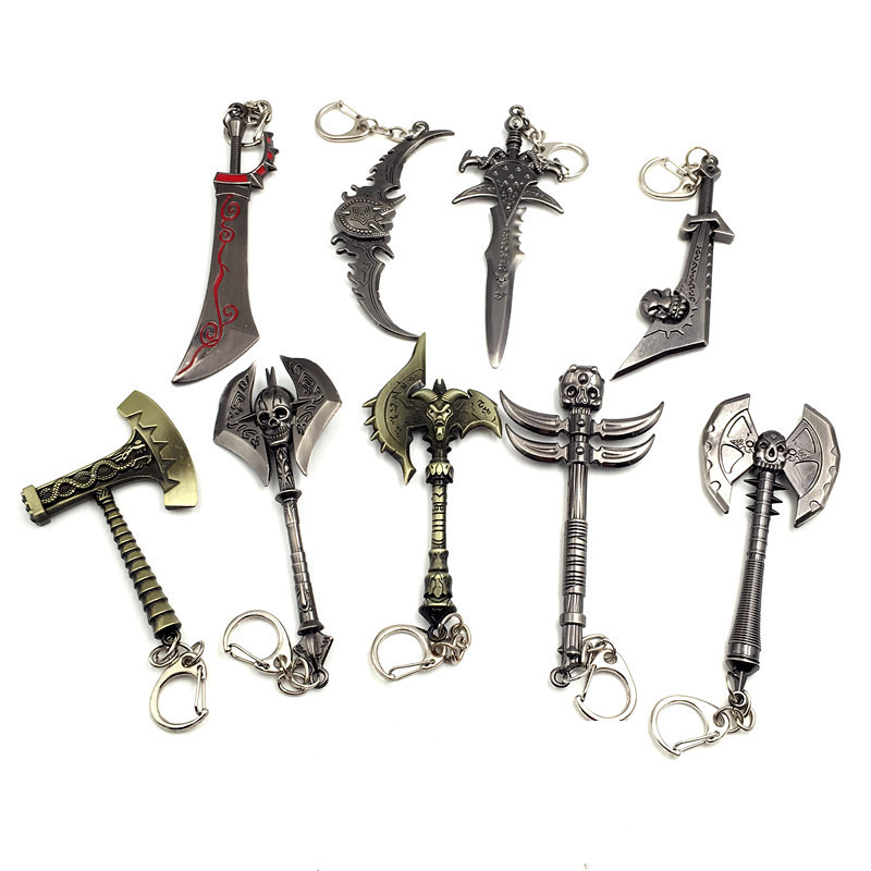 Foreign trade Warcraft game peripheral Frost grief weapon model keychain metal alloy pendant supply wholesale