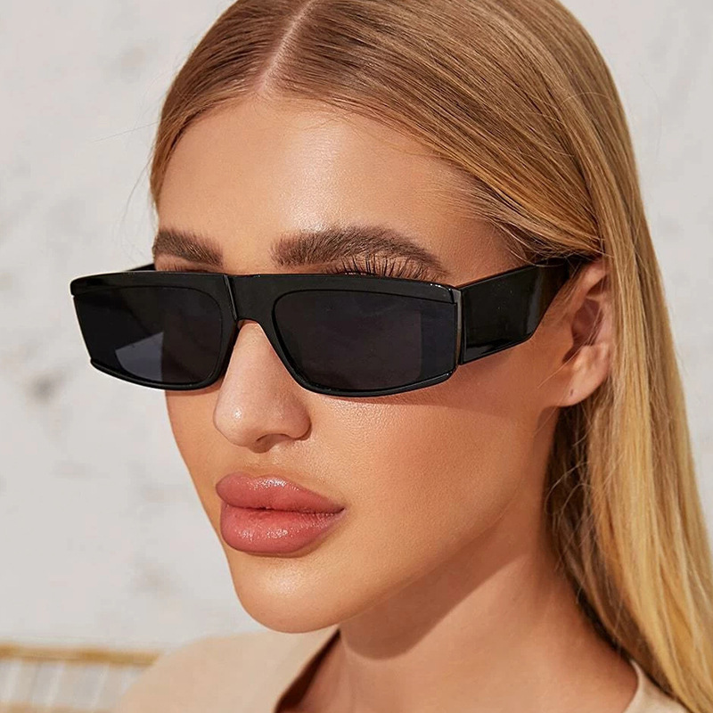 2021新款欧美潮流太阳镜女方形长脸ins墨镜男跨境外贸街拍眼镜