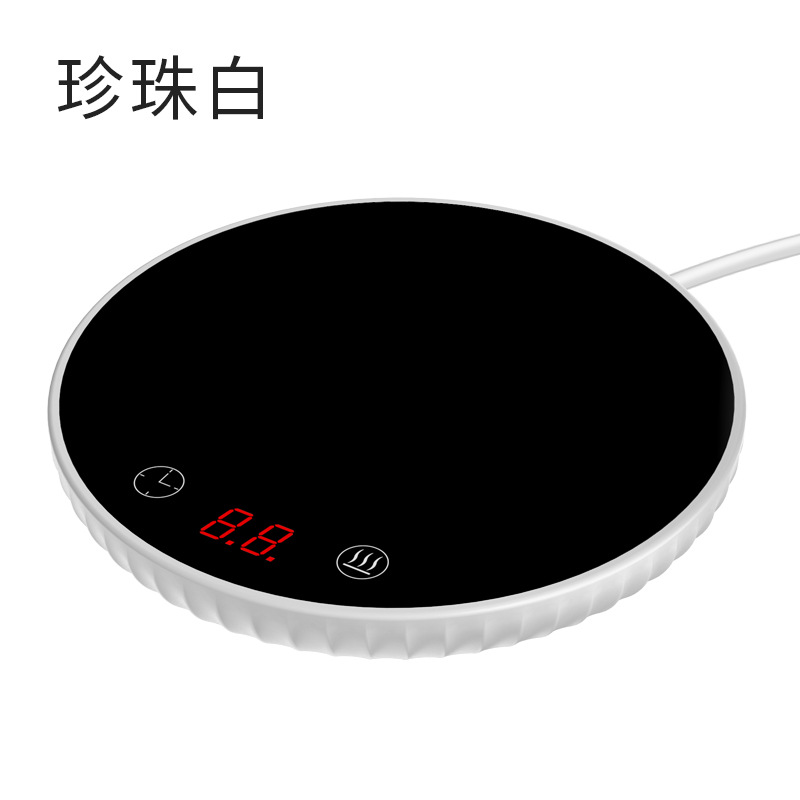 Pantalla digital de 55 grados Almohadilla de temperatura constante Almohadilla de calor de aislamiento de café Posavasos de calentamiento de aislamiento de regalo de cerámica Taza de calentamiento Base de almohadilla de calentamiento