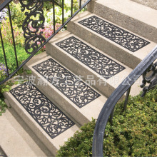 跨境厂家直销花样镂空设计 简约时尚新颖橡胶地垫防滑楼梯垫批发