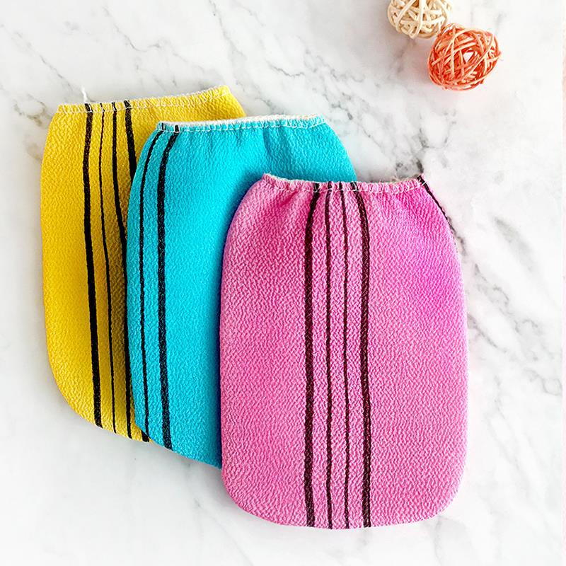 Toalla exfoliante coreana estilo abuela, guante de baño suave de doble cara, proveedor mayorista