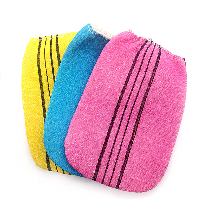 Toalla exfoliante coreana estilo abuela, guante de baño suave de doble cara, proveedor mayorista