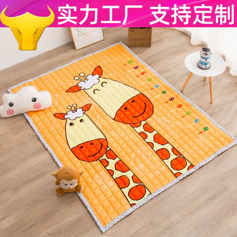 Amazon valla estera engrosada bebé gateando estera de dibujos animados impreso alfombra plegable gateando estera del piso de los niños de fábrica