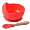 Bowl+wooden handle spoon y6