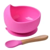 Bowl+wooden handle spoon y8