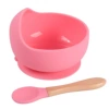 Bowl+wooden handle spoon y14