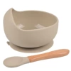 Bowl+wooden handle spoon y24