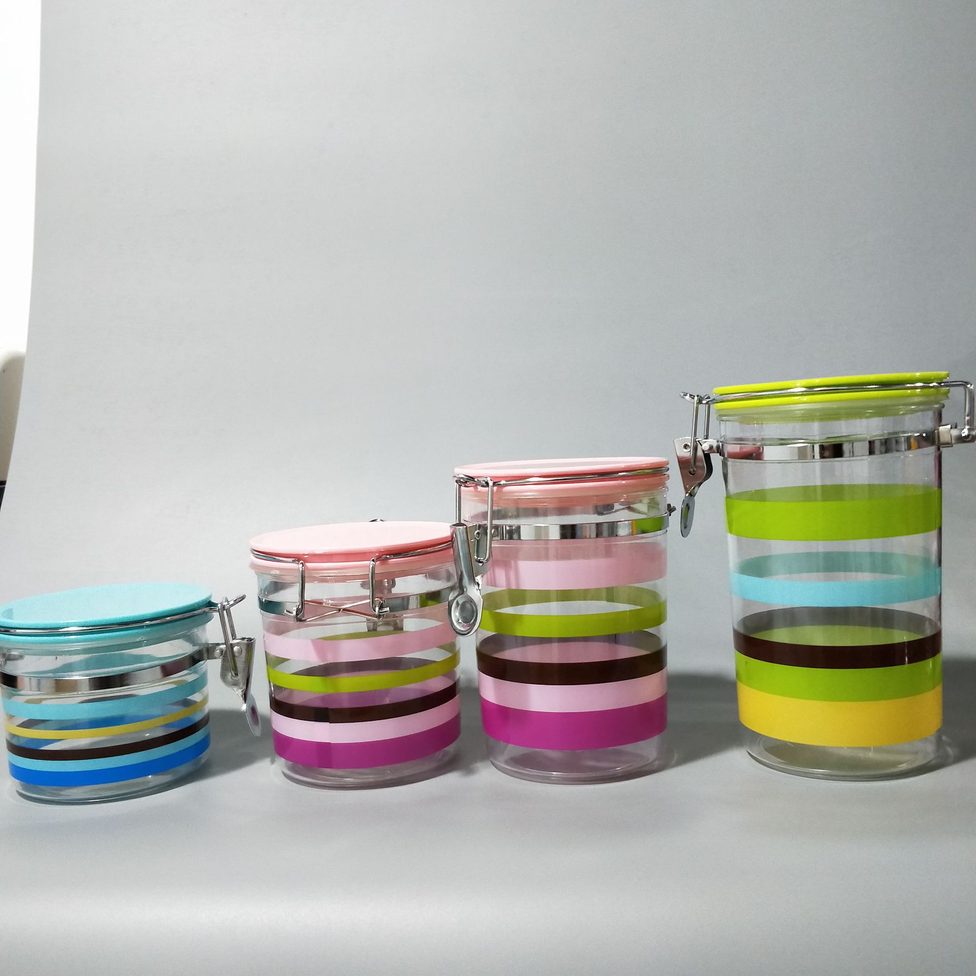 Transparent Snap-Lock Sealed Jar, Kitchen Grain Storage Jar, Dried Fruit and Tea Leaf Sealed Box, Storage Jar