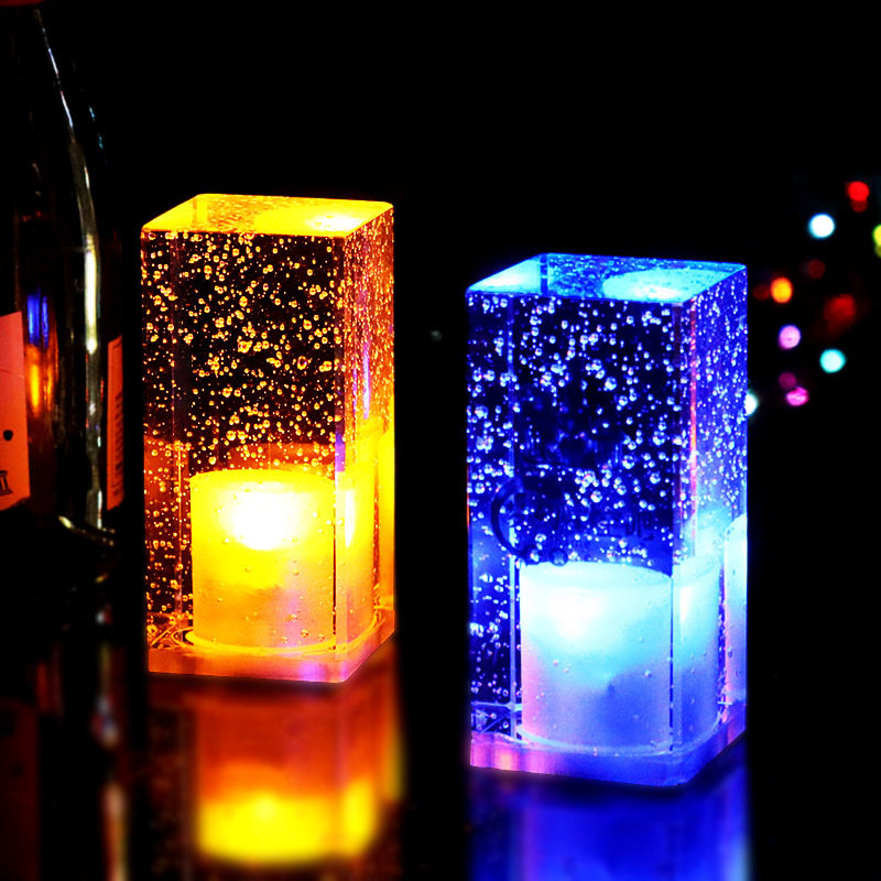 Bar table lamp led rechargeable crystal lamp creative personality restaurant KTV atmosphere bedside lamp night light decorative table lamp