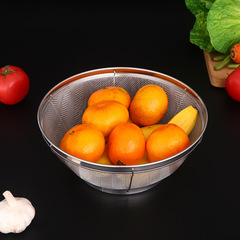 Factory-Made Mesh Drainage Basket for Home Use: Creative Stainless Steel Fruit & Vegetable Wash Basin, Ideal for Rinsing Rice and Vegetables