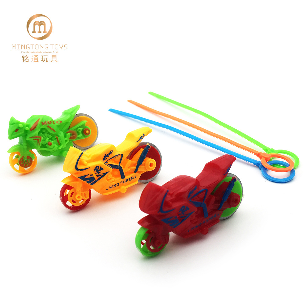 手拉摩托车小玩具礼品可装扭蛋蛋壳可配糖拉尺摩托车广场地摊热卖