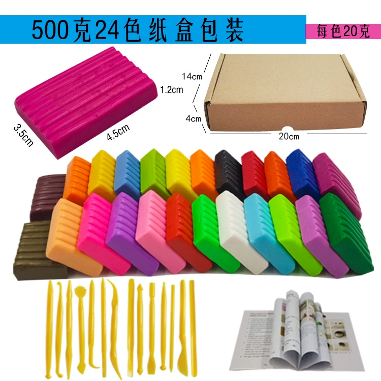 Ceramics, plasticine, clay, set, 24 colors