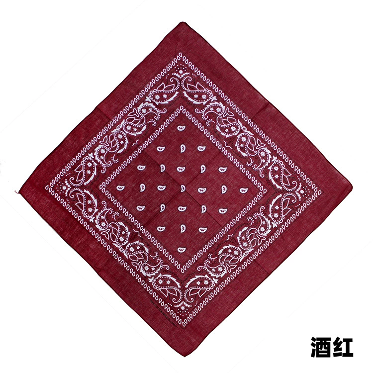 Square Bandana (Yiwu) Harajuku Printed, Imitation Cotton, 54 cm, Hip-Hop Headscarf