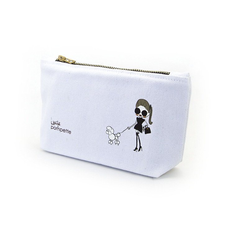 厂家直销空白帆布化妆包户外便携零钱卡包证件收纳手拿帆布拉链包