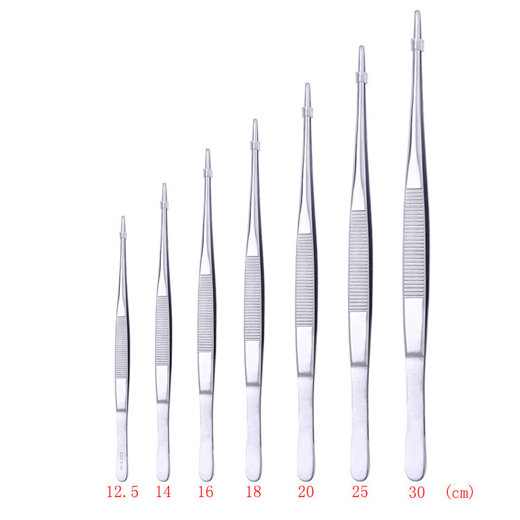 嫁接假睫毛不锈钢美甲镊子手工diy手账圆头平口敷料园艺造景夹子