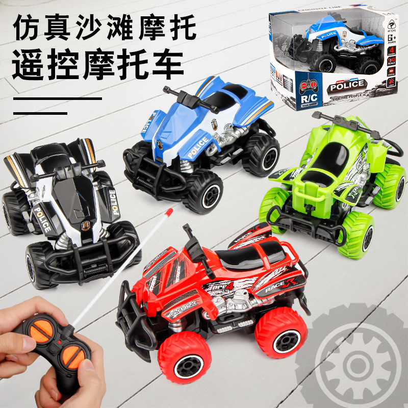 Amazon Mini Beach Off-Road Motorcycle Simulation Monster Pickup Electric Remote Control Car Children 1:43 Toy Car