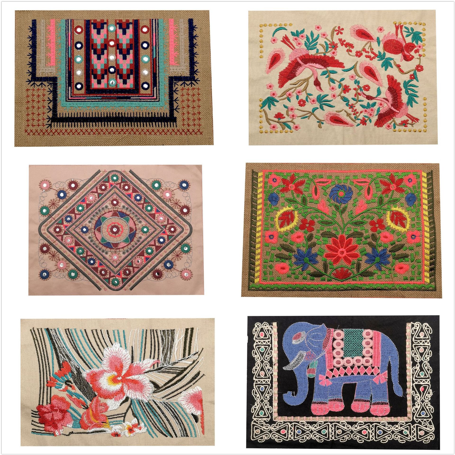 厂家直销 外贸货源 时尚民族风刺绣女包绣花片 服装辅料布贴