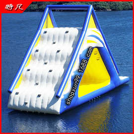 充气移动水上滑梯，儿童PVC三角滑梯,充气水上乐园小型滑滑梯