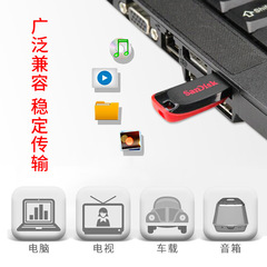 批發閃迪優盤酷刃CZ50 16G 32G 64G 128G行貨USB2.0車載迷你小U盤