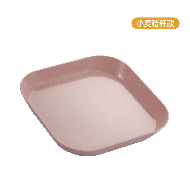FUENTE Fábrica de paja de trigo plato de hueso DIP salsa placa de plástico PP hogar tamaño pequeño plato de fruta plato de cena