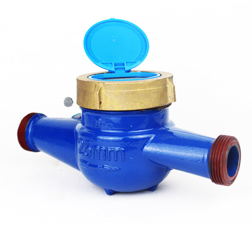 Renting out wing-type mechanical drip meter copper cover cast iron blue shell domestic water meter DN15-40