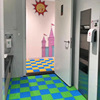 Kindergarten school non -slip stitching foot pad toilet water -proof floor cushion hollow bathroom toilet floor floor mat