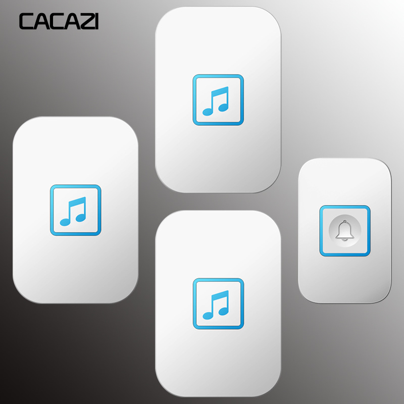 卡佳斯电子门铃无线家用远距离智能触摸呼叫器别墅一拖三无线门玲