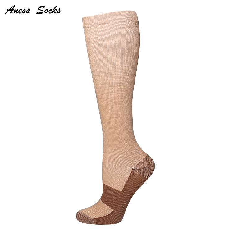 Calcetines de compresión transfronterizos Calcetines de pantorrilla Calcetines planos de nailon de imitación de cuatro estaciones para mujer Deportes al aire libre Calcetines de tubo de estufa para correr Calcetines elásticos