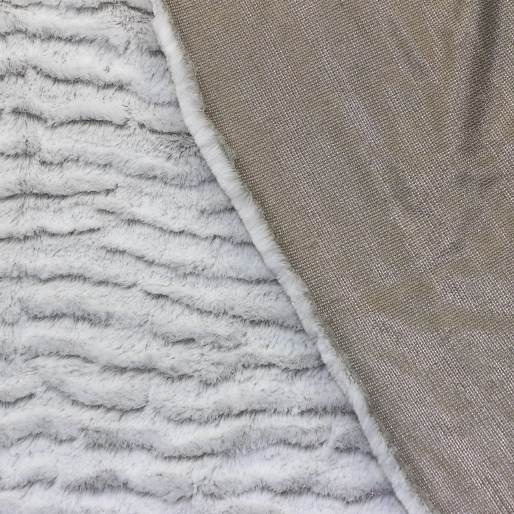 玩具绒服装家纺面料8MM毛高刮印满底刷花喷花无光PV长毛绒PV绒布