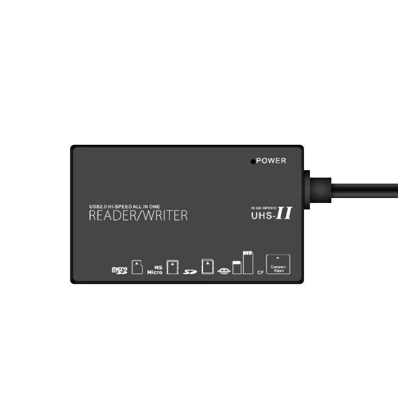 Ventas de la fábrica modelo privado lector de tarjetas USB2.0 HDHC teléfono móvil tarjeta de memoria de alta velocidad caja de contraseña seis en uno lector de tarjetas CF