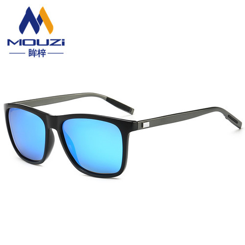 A387 fashionable colorful polarized sunglasses for women, personalized metal retro square-frame sunglasses for men, outdoor cycling glasses