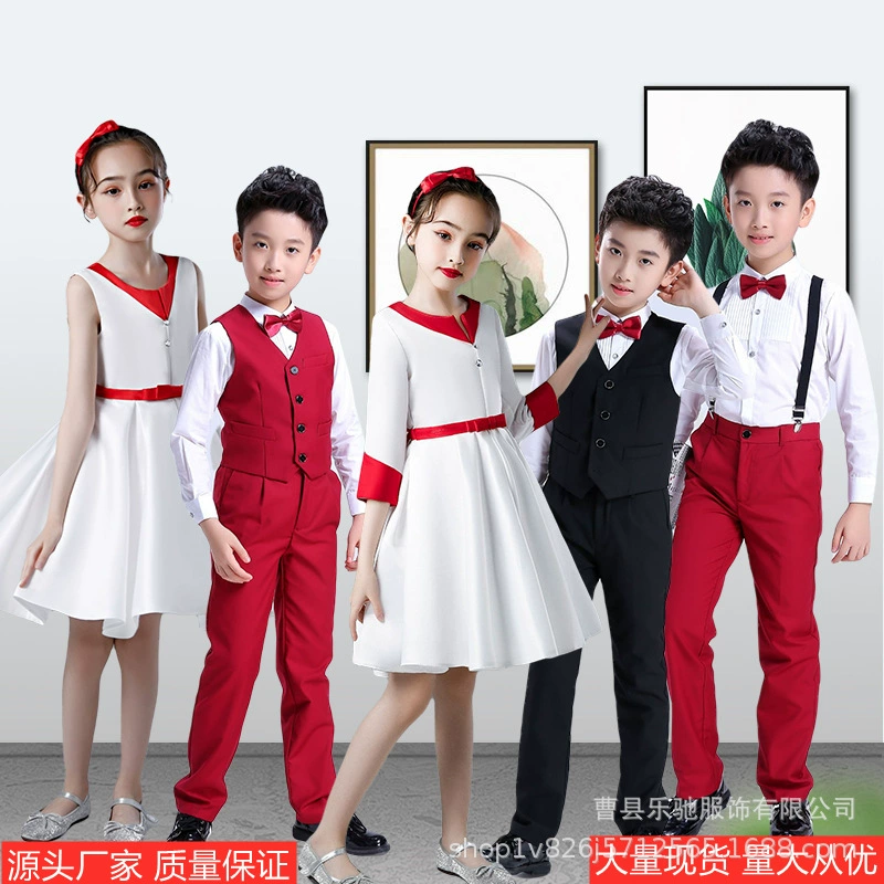 Новое Новогоднее детское праздничное платье для выступлений платье для девочки-цветочек детское платье принцессы платье для хора источник производитель