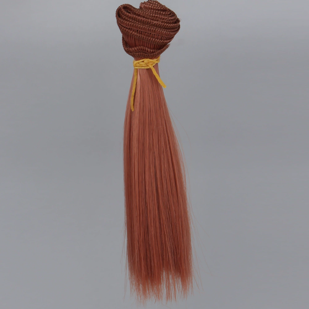 Волосы для кукол (Юэянг) для BJD/SD/OB11 — 15 см прямые, высокотемпературные, шелк, валок 1 м