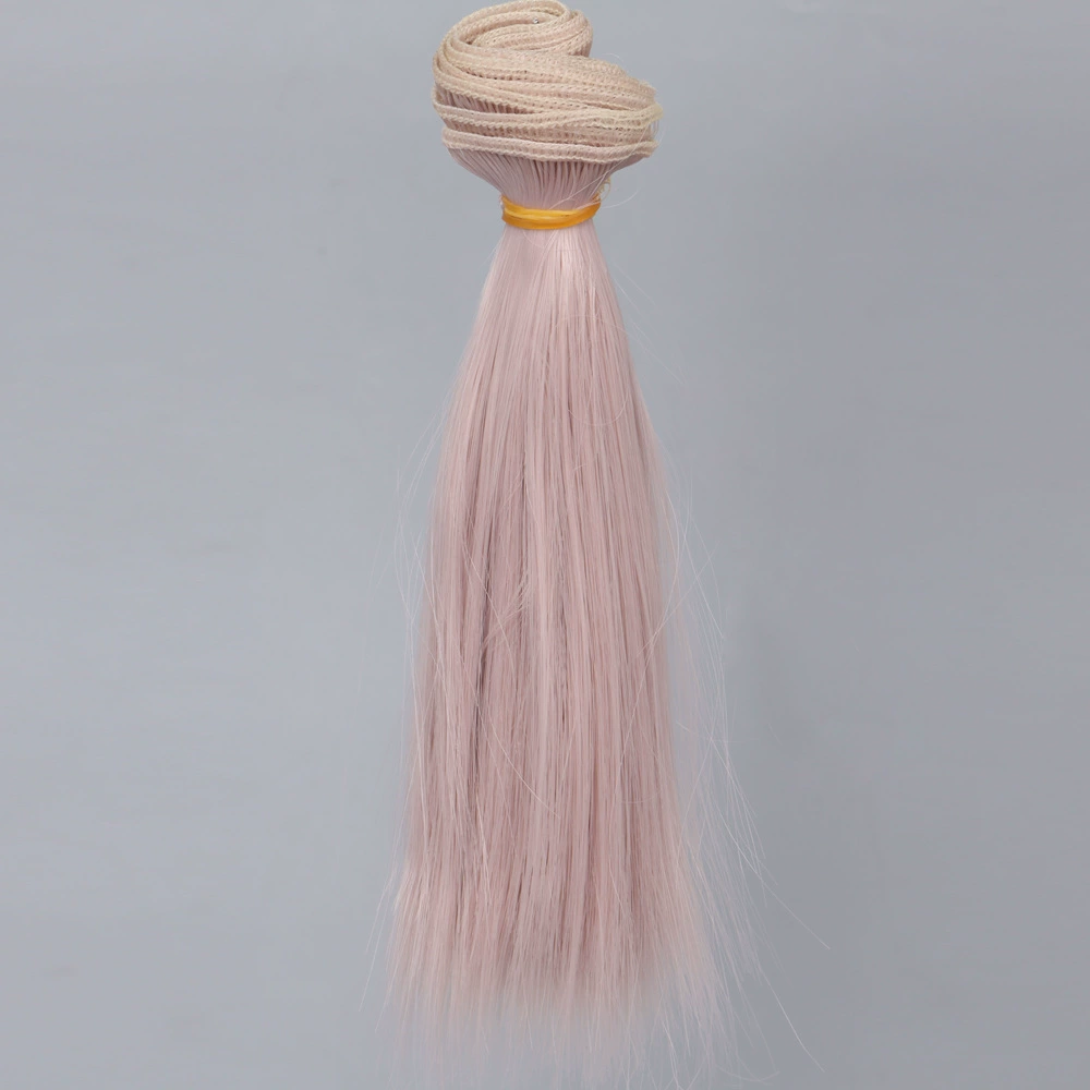Волосы для кукол (Юэянг) для BJD/SD/OB11 — 15 см прямые, высокотемпературные, шелк, валок 1 м