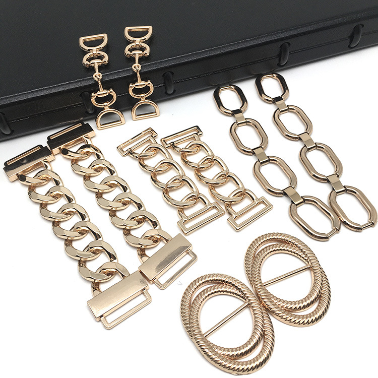 【主推合金款】厂家现货直供金属链条扣皮带腰带服饰鞋帽饰品BK17