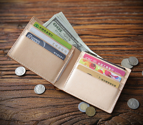 Retro handmade vegetable tanned leather wallet men's short genuine leather zipper wallet top layer cowhide youth horizontal wallet trendy