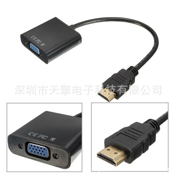 HDMI al HDMI del VGA al cable del HDMI HD del cable del ordenador TV del VGA HDMI a VGA