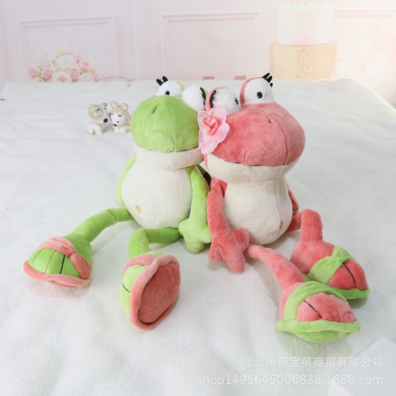 Adorable Peluche de Rana, Almohada de Muñeca de Trapo de Patas Largas, Muñeca de Dibujos Animados, Regalo para Parejas, Venta al por Mayor Transfronteriza