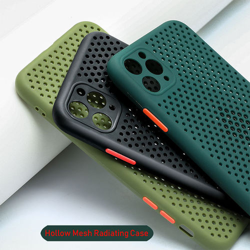 Apple 15 Case Cooling Honeycomb Breathable Hollow iPhone 14 Protective Cover for 13 Pro Max Soft 12 Case